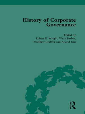 cover image of The History of Corporate Governance Vol 3